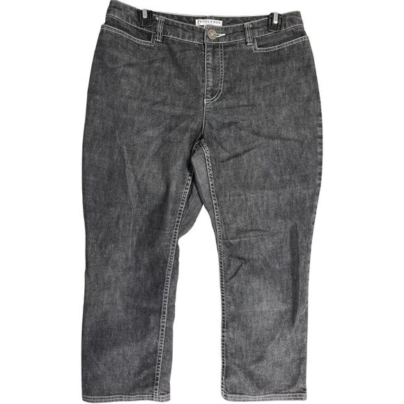 Pendleton Jeans Women Size 6 Petite Gray Denim Mid Rise Cotton Blend Cropped - Picture 1 of 5